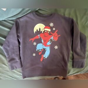 4T Marvel Christmas Spider-Man navy blue sweatshirt
